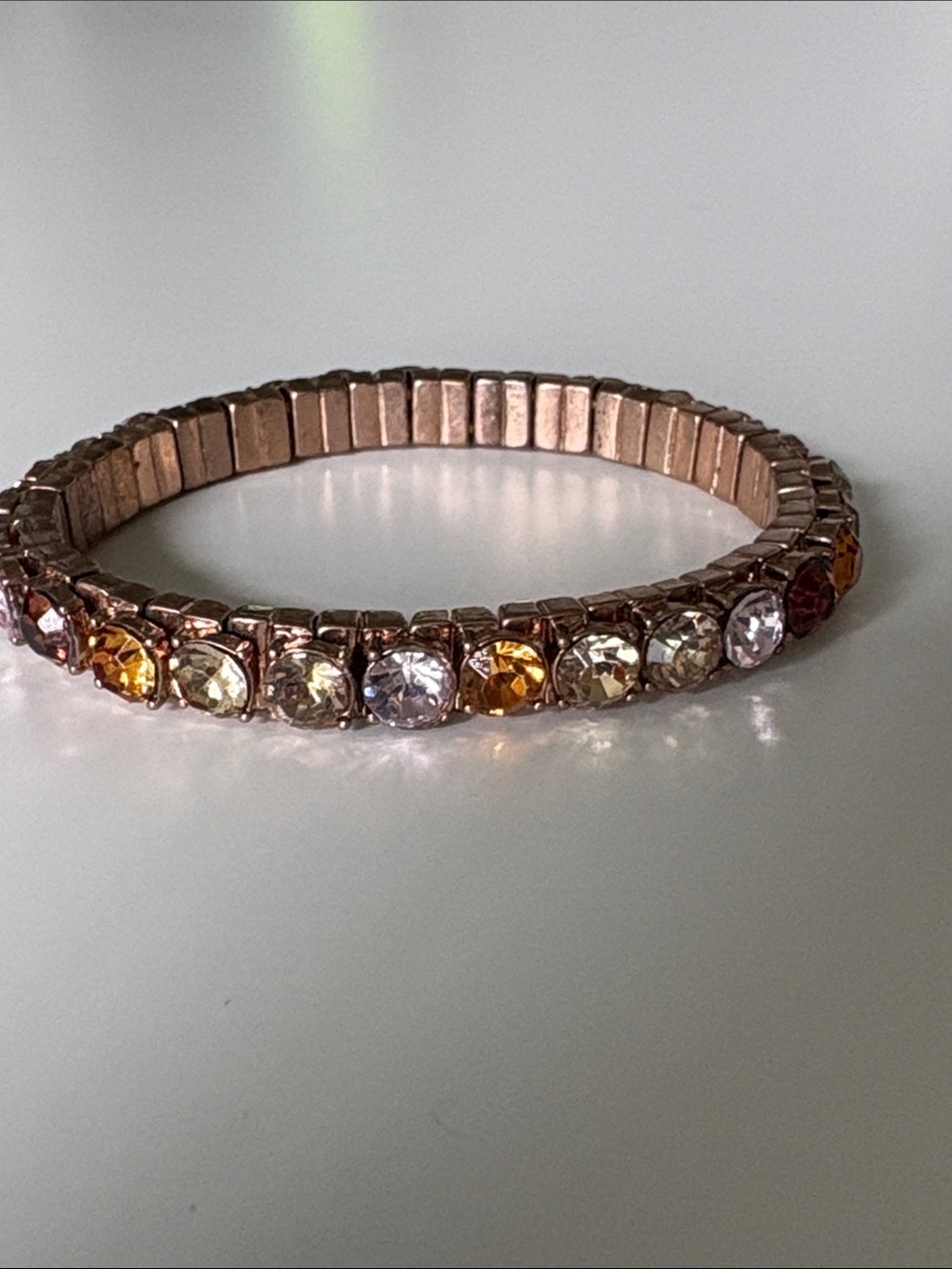 NWOT J Crew Stretchy Crystals Bracelet Autumn Colors